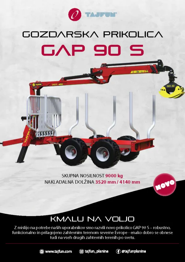 Gozdarska prikolica GAP 90 S