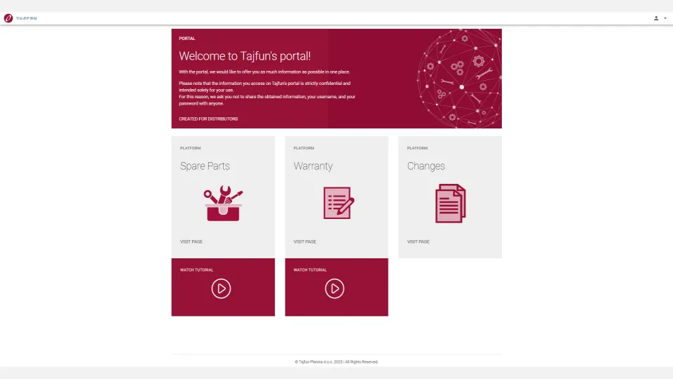 Dealers portal Tajfun